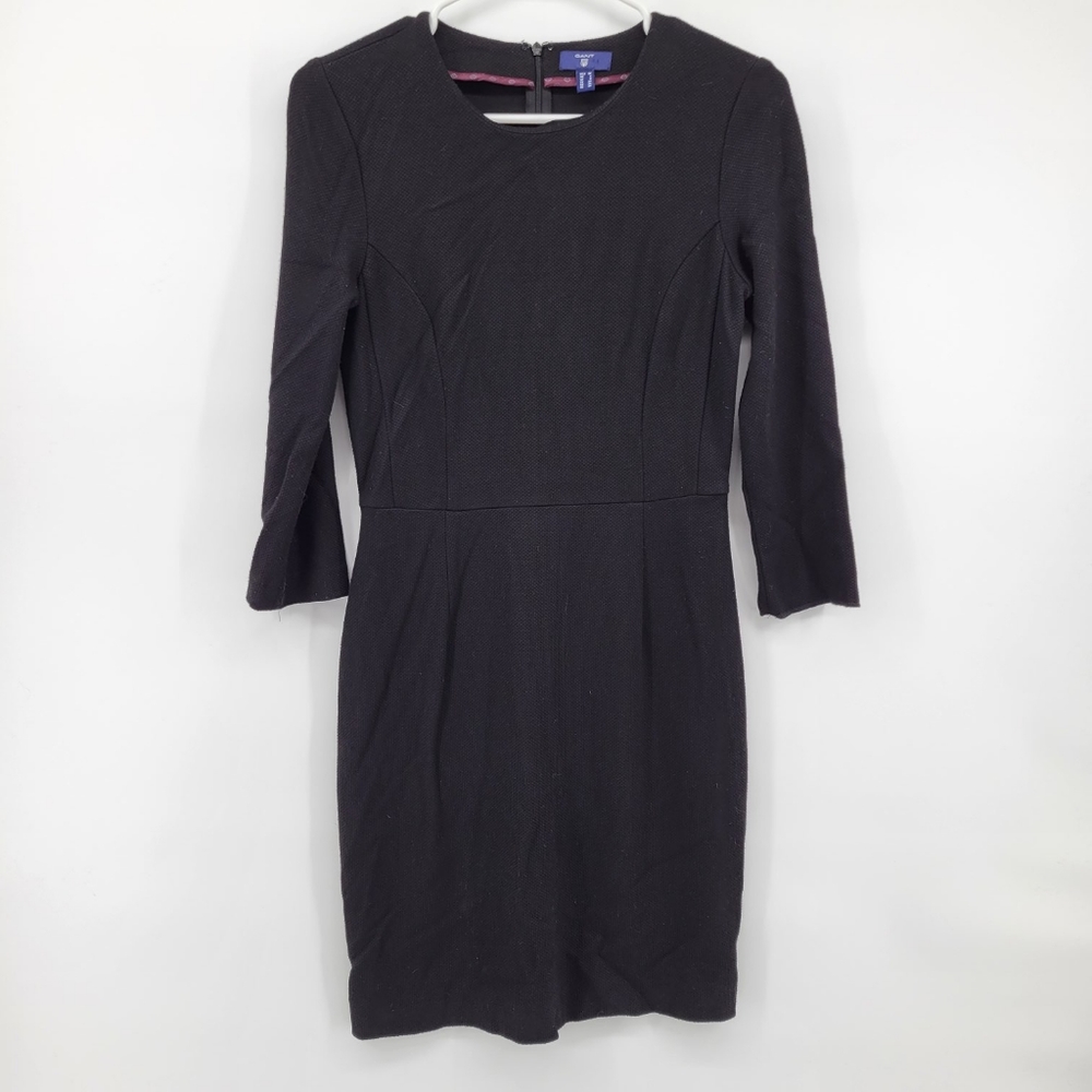 Gant black sheath dress long sleeve